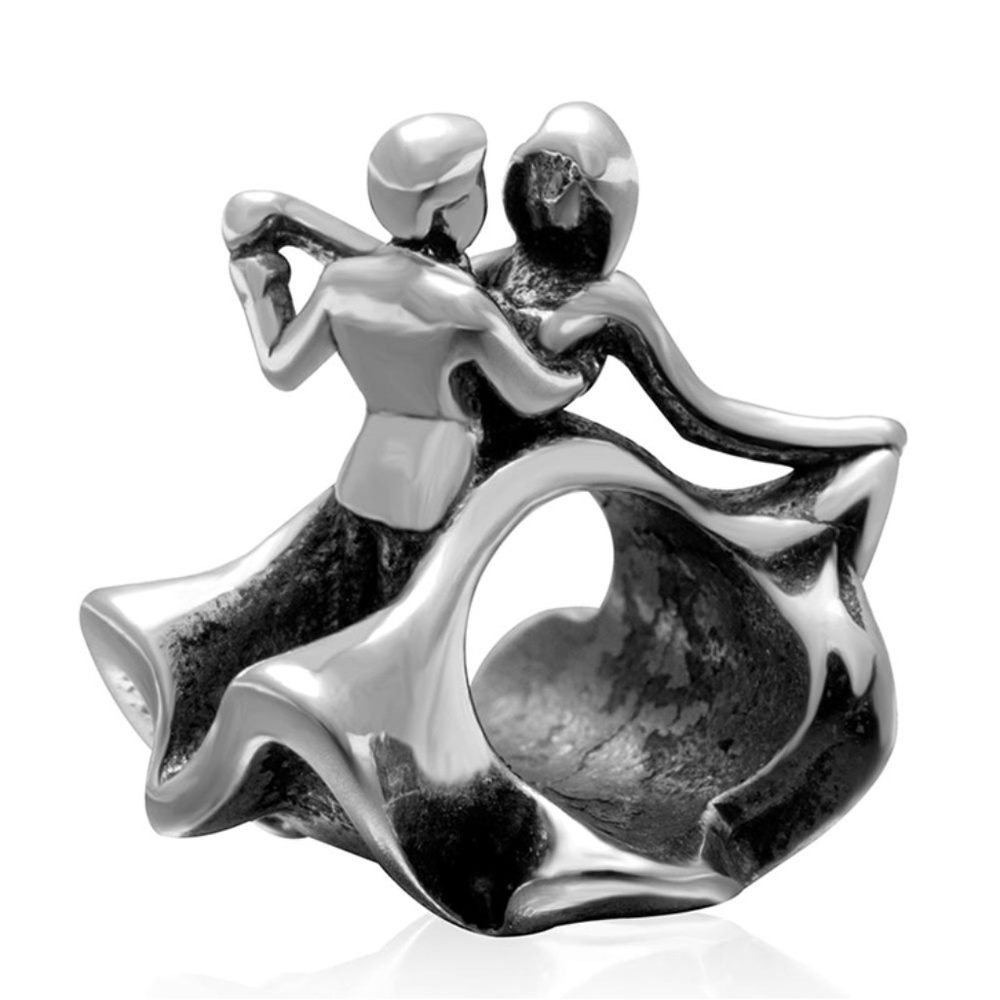 100% 925 Sterling Silver Ballroom Dance Love Charm